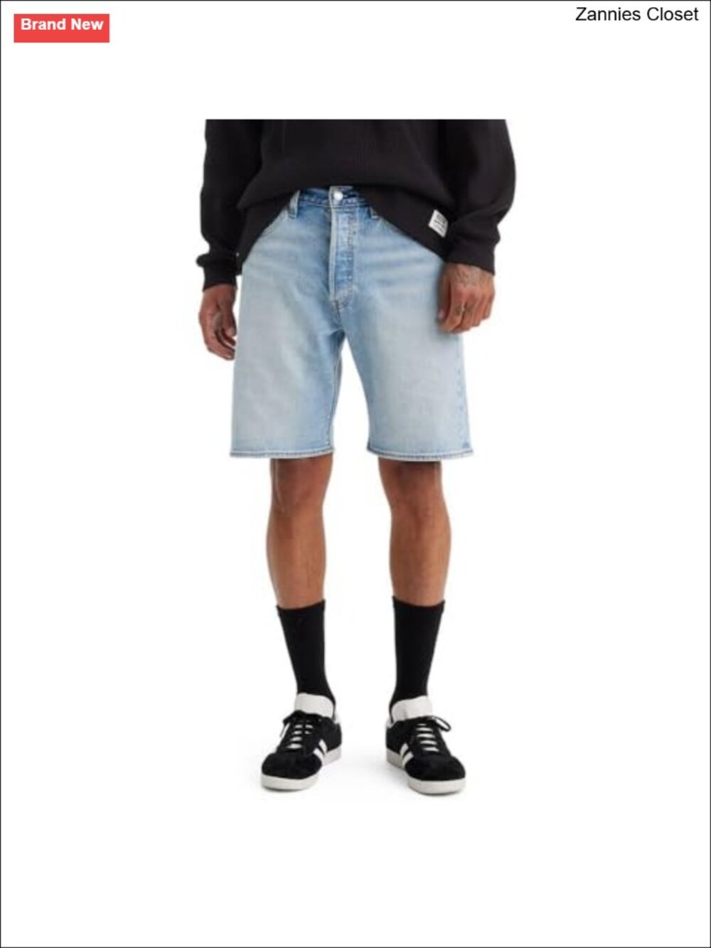 Men's 501 Cut-Off Denim Shorts Mid Rise Regular Fit Hemmed